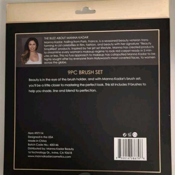 Manna Kadar Beauty 9pc Makeup Brush Set - Picture 2 of 4